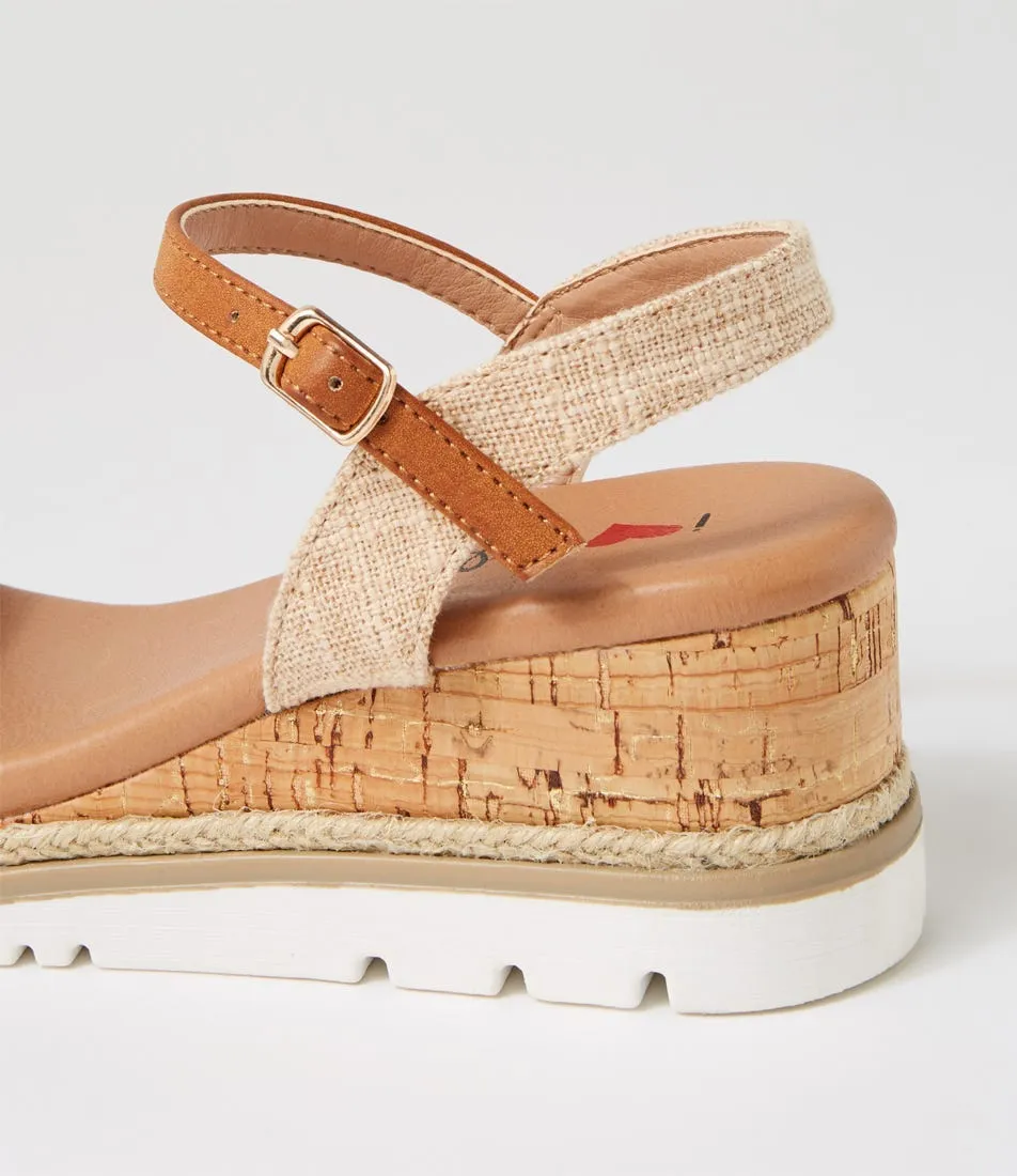 I LOVE BILLY Fleurie Tan Multi Sandals