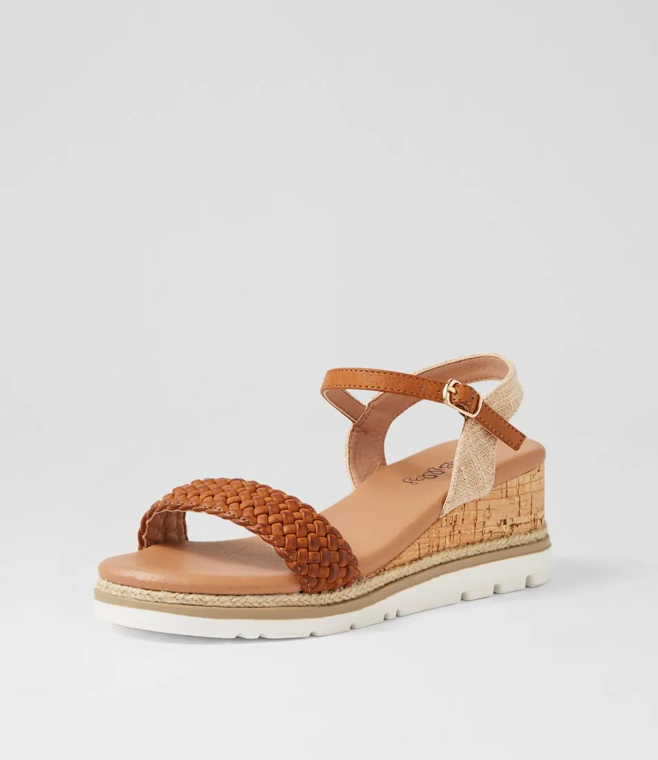 I LOVE BILLY Fleurie Tan Multi Sandals