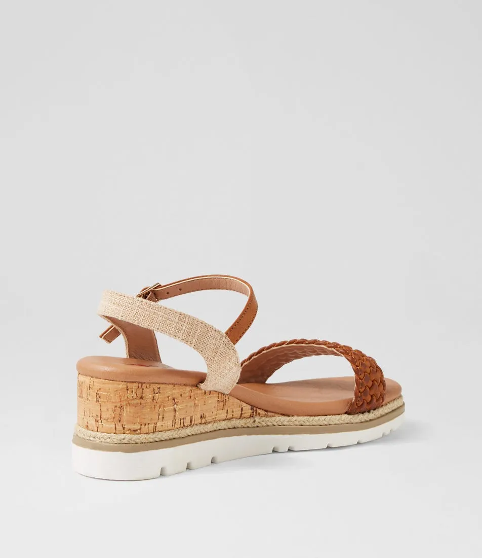 I LOVE BILLY Fleurie Tan Multi Sandals