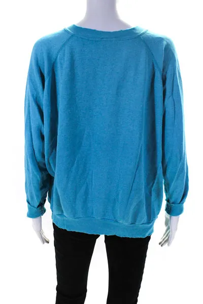 I Stole My Boyfriends Shirt Womens Pullover Crew Neck Peace Sweater Blue Small