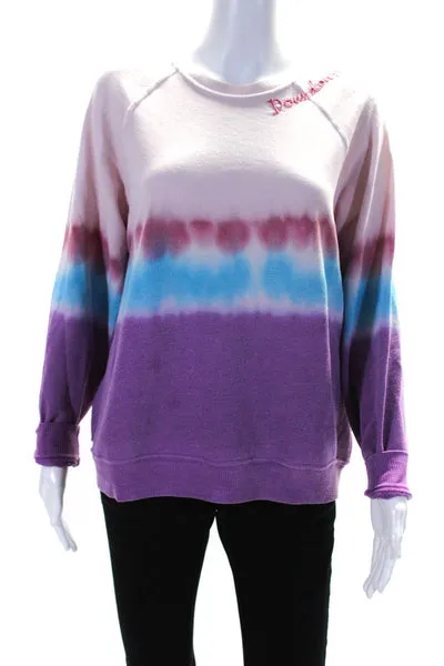 I Stole My Boyfriends Shirt Womens Tie Dyed Ombre Downtown Sweater Pink XS/S