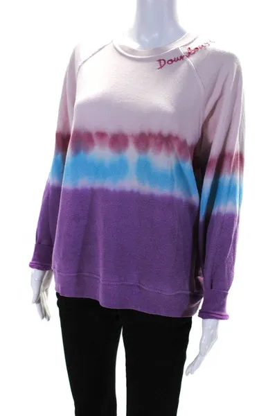 I Stole My Boyfriends Shirt Womens Tie Dyed Ombre Downtown Sweater Pink XS/S