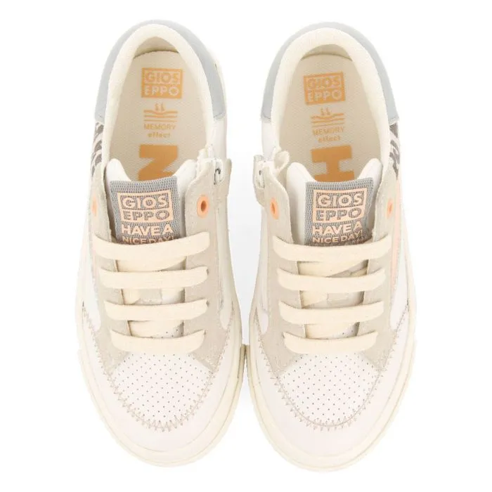 Ibia girls white sneakers with glittery details