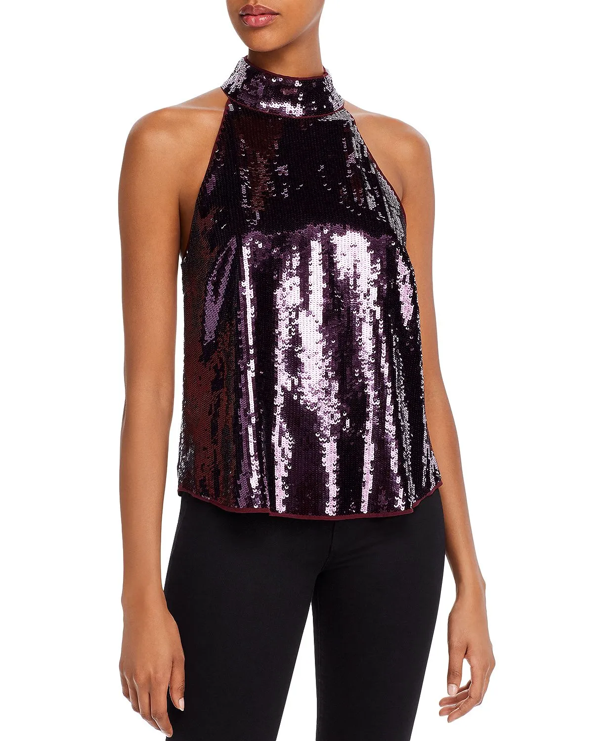 Joie Women’s Purple Lei Lei Sequin Sleeveless Top