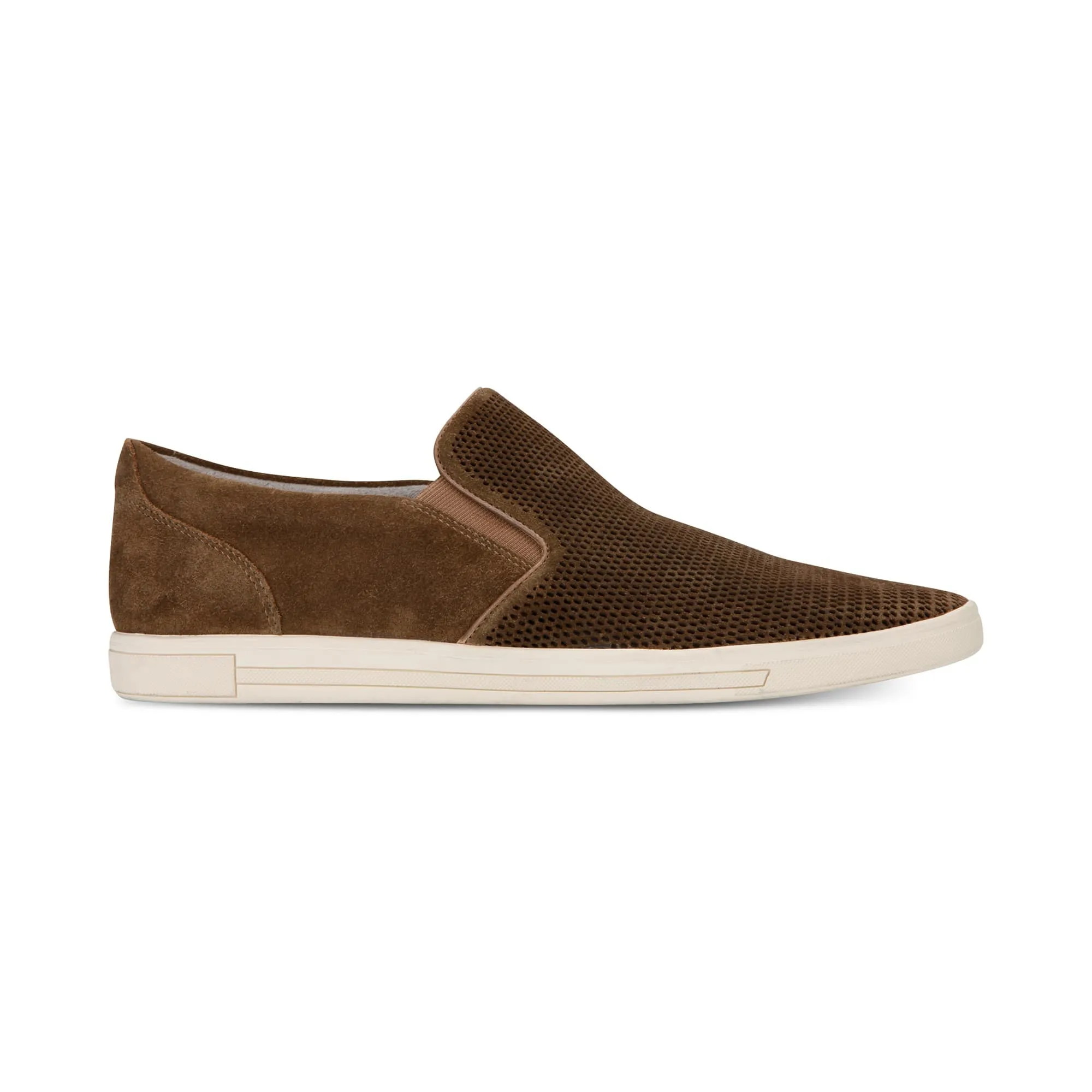 Kenneth Cole New York Men’s Brown Suede Initial Slip-On Sneakers