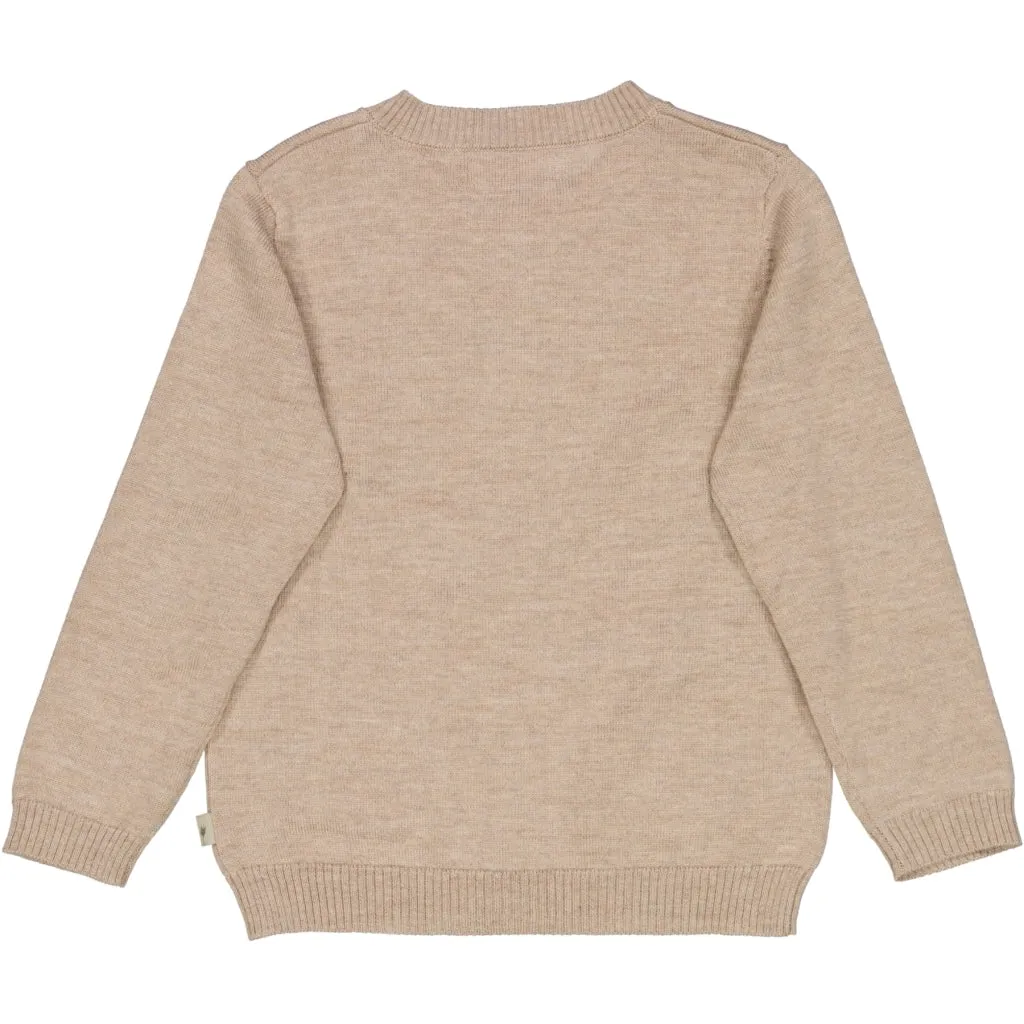 Knit Cardigan Skye - khaki melange
