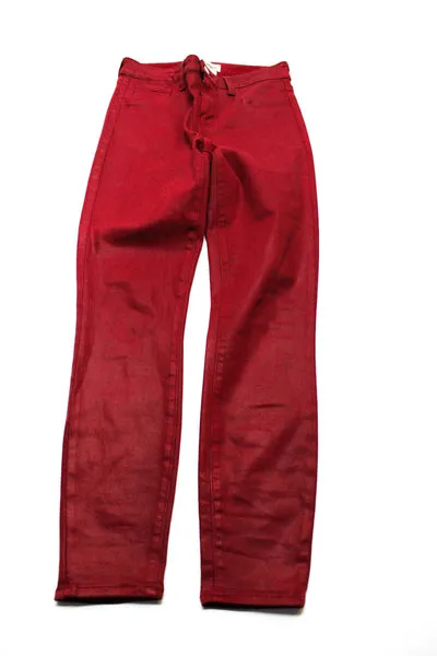 L'Agence J Brand Womens Jeans Cargo Pants Red Green Size 26 27 Lot 2