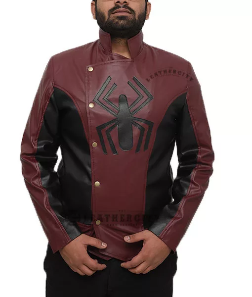 Last Stand Spider-Man Jacket in Maroon, Black Color - TLC