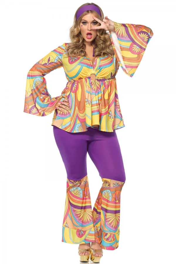 Leg Avenue 3-Piece Purple Haze Hippie Costume