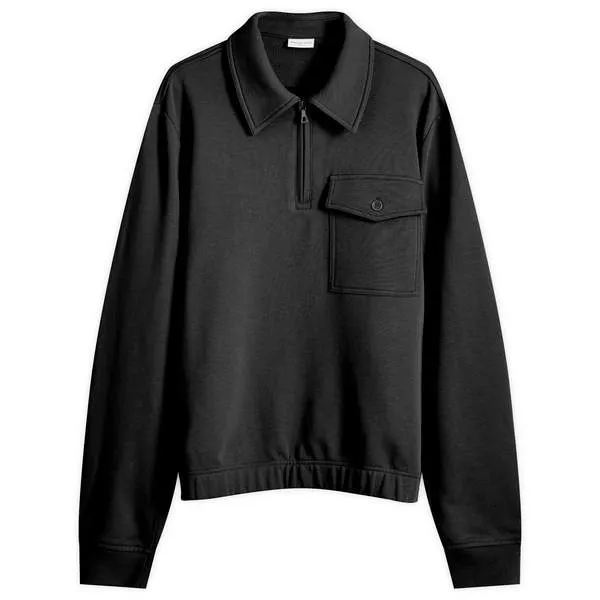 Long Sleeve Polo Shirt - Black