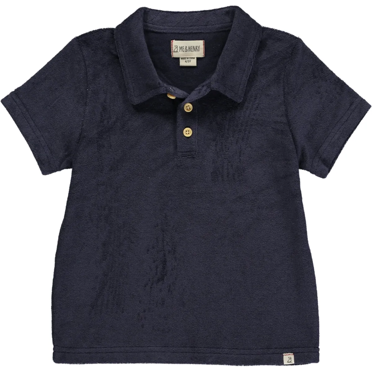 Me & Henry Watergate Terry Towelling Polo Navy Terry Towelling Polo