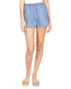 MICHAEL Michael Kors Women’s Blue Cotton Blend Pull On Shorts