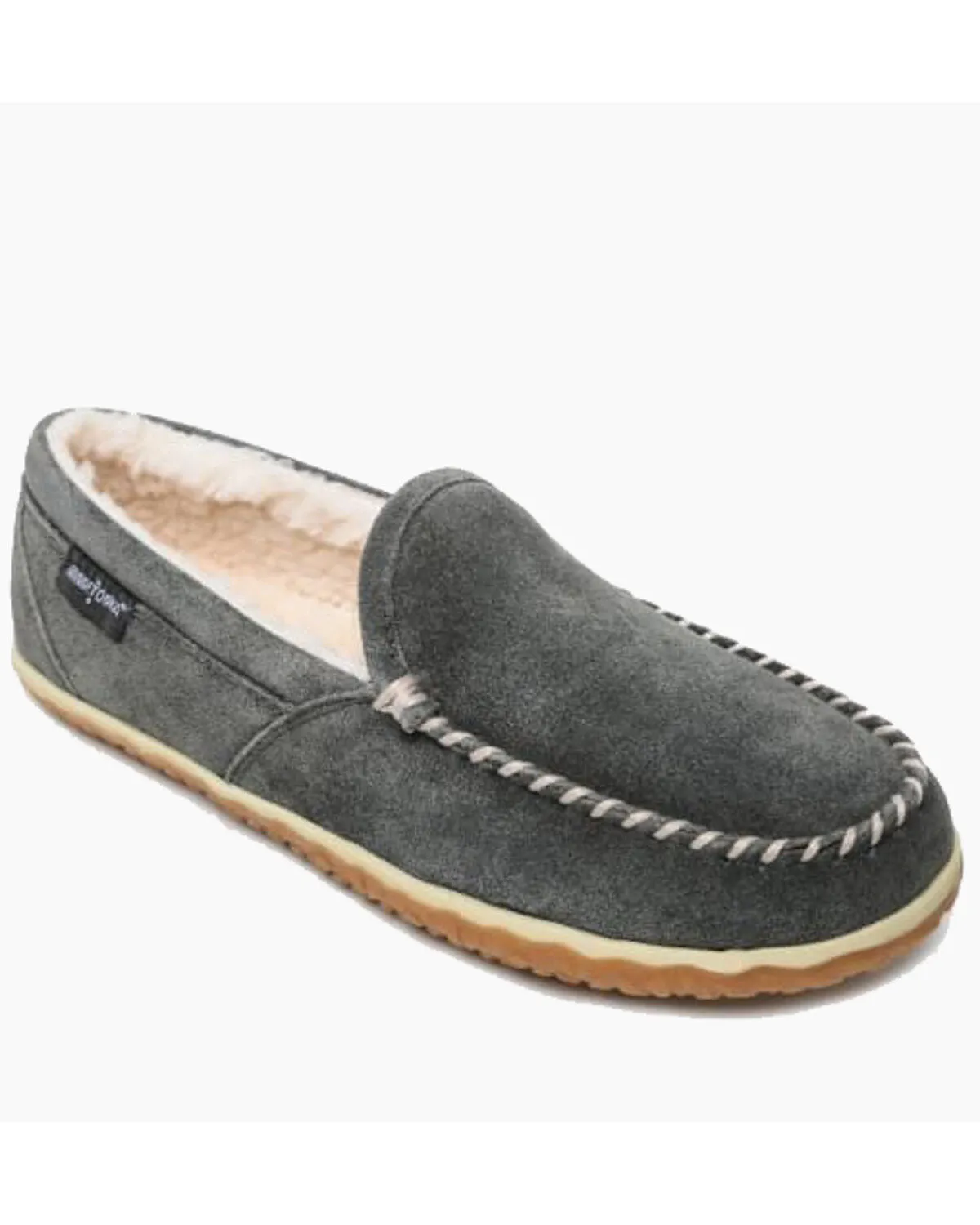 Minnetonka Men's Gray Tilden Slippers - MocToe