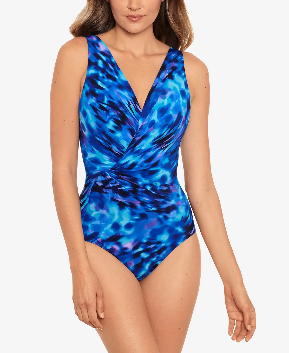 Miraclesuit Women’s Blue Cloud Leopard Esmeralda One-Piece Swimsuit