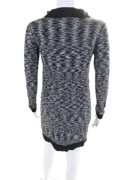 Missoni For Target Womens Long Sleeve Knit Mini Polo Dress Green Gray Size XS