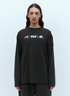 Moncler Logo Print Long-Sleeve T-Shirt