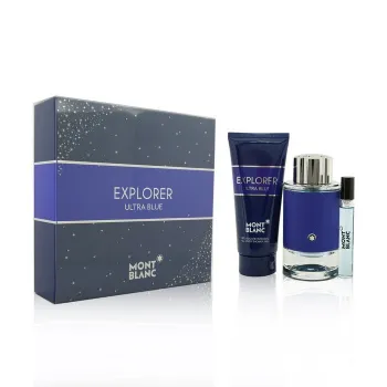 Mont Blanc Explorer Ultra Blue Coffret: EDP Spray 100ml + EDP Spray 7.5ml + Shower Gel 100ml 3pcs -40%