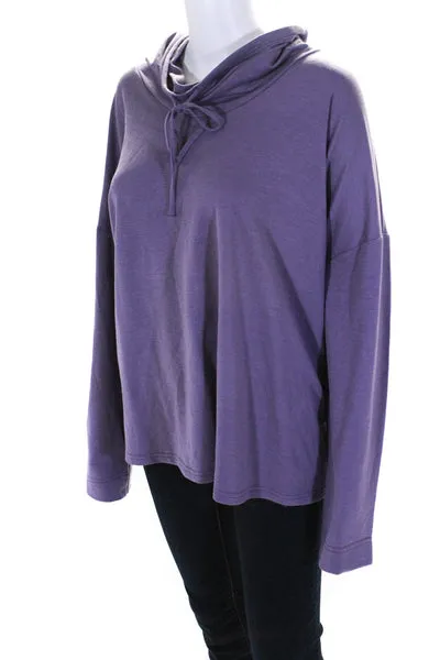 Natori Womens Long Sleeves Pullover Turtleneck Blouse Purple Size Extra Large