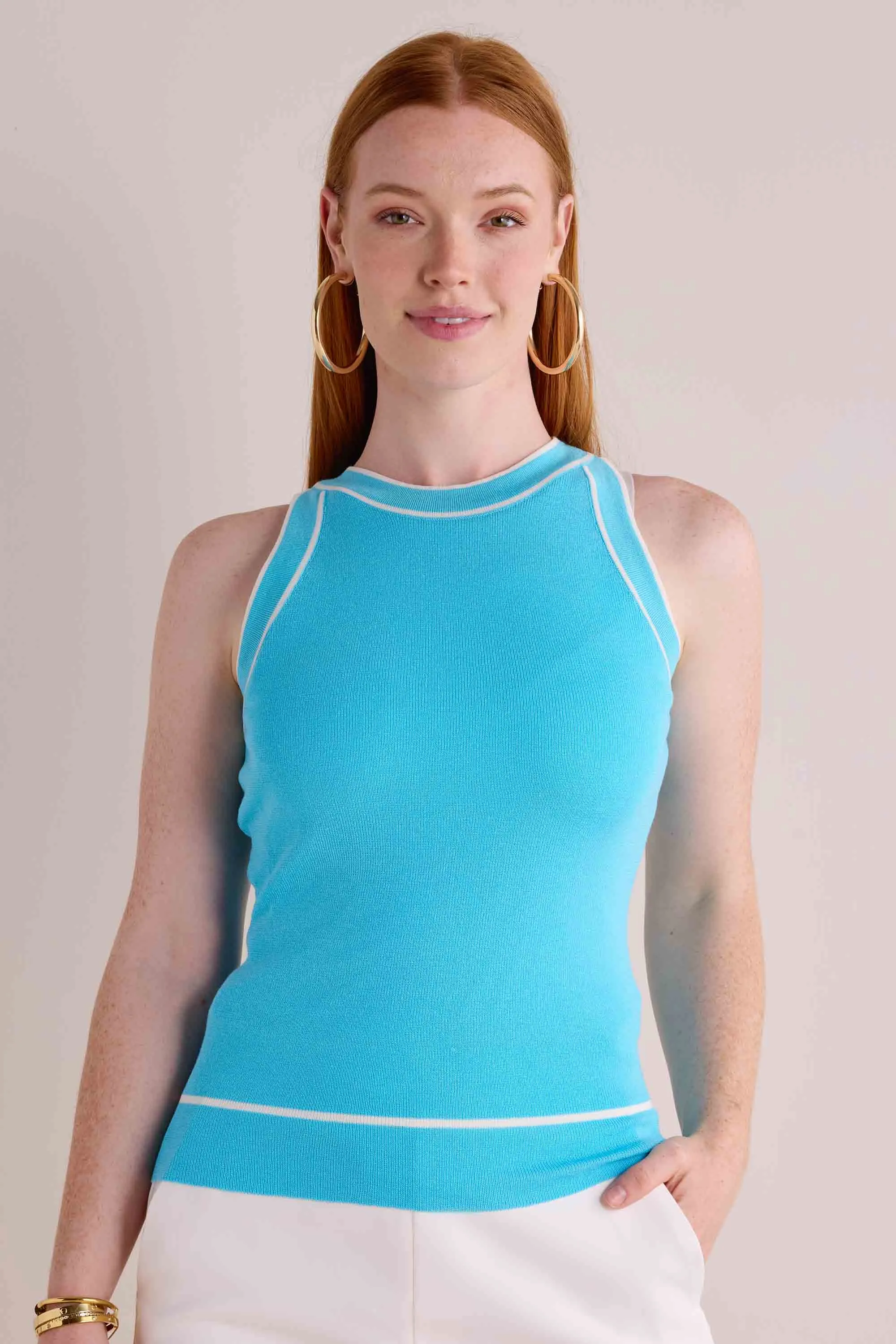 Neely Tank Top- Blue