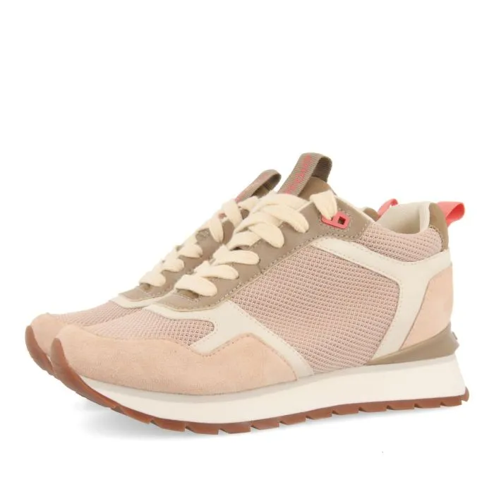 NUDE SNEAKERS WITH INTERNAL WEDGE AND MULTICOLOR DETAILS FOR WOMEN RANDAZZO