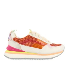 ORANGE SNEAKERS WITH CONTRAST OF TEXTURES AND COLORS FOR GIRLS AND BOYS POWAY