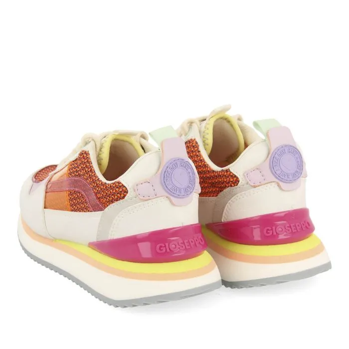 ORANGE SNEAKERS WITH CONTRAST OF TEXTURES AND COLORS FOR GIRLS AND BOYS POWAY