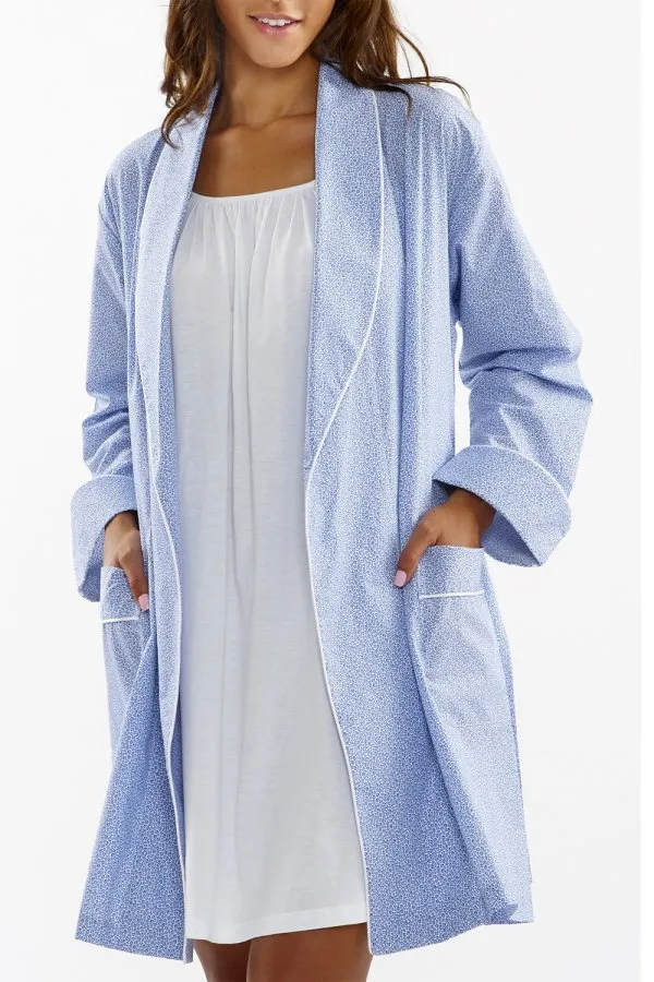 P.Jamas Wovens Blue Safari Robe