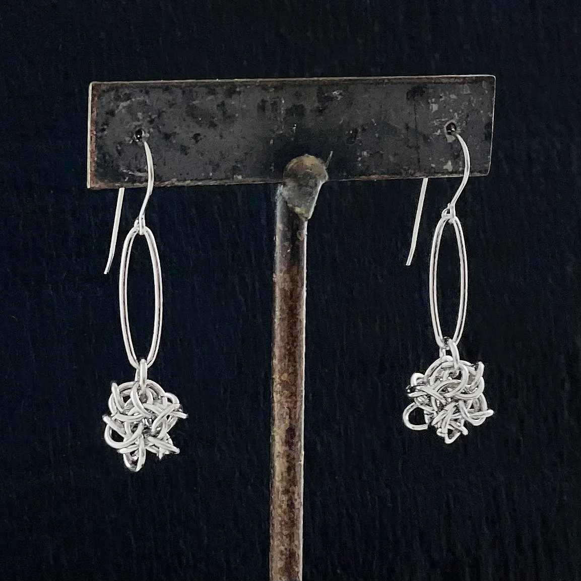 PURE Knot on Oval Drop Earrings