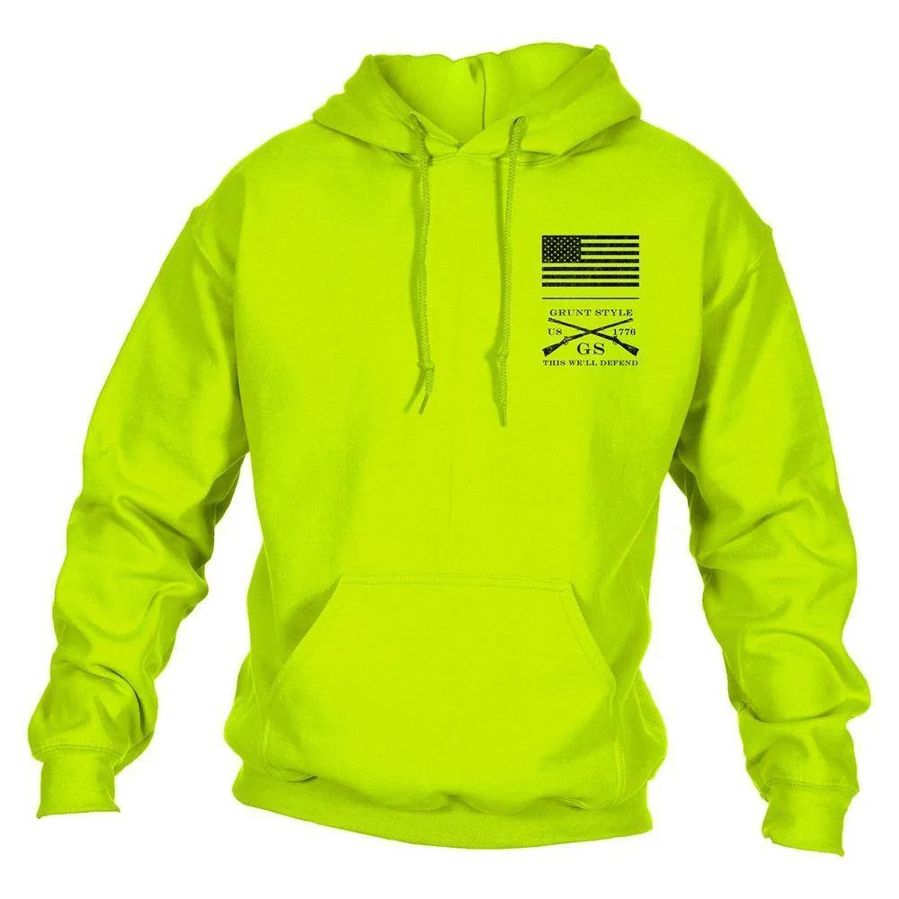 Red Blood Blue Collar™  Hoodie - Safety Green