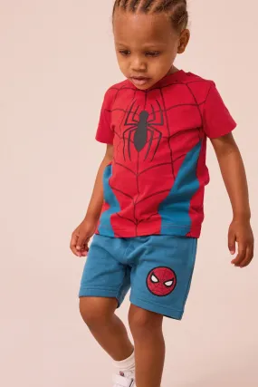 Red/Blue Spider-Man License T-Shirt And Shorts Set (3mths-8yrs)