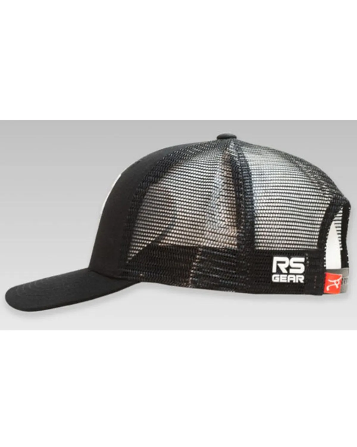 RopeSmart Men's Black Solo Serape Steerhead Diamond Patch Mesh-Back Ball Cap