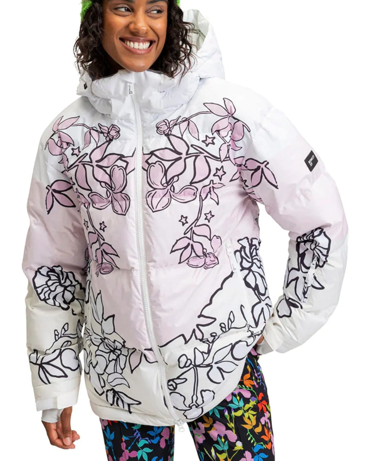 Roxy X Rowley Women's Technical Puffer Snow Jacket - Bright White / La