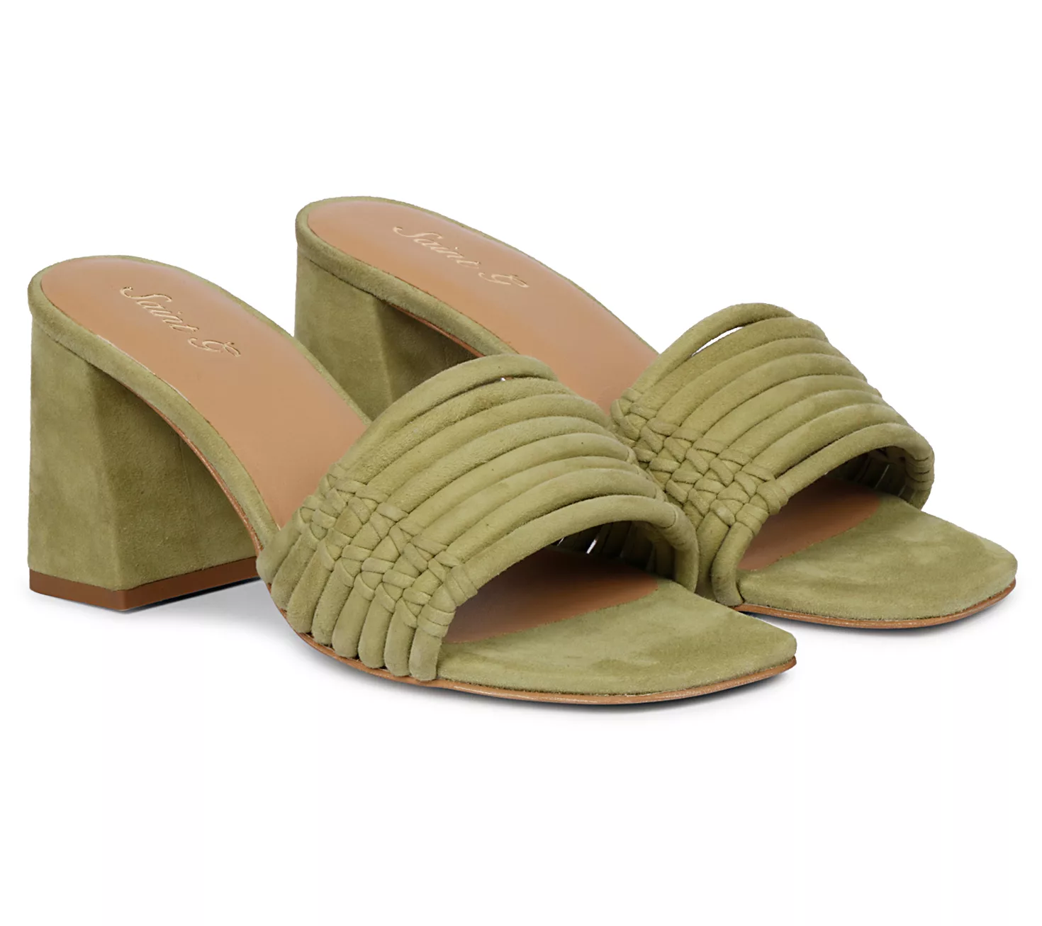 Saint G Leather Slip-on Sandals - Bethany