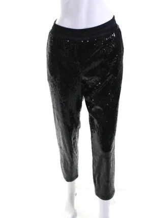 Sanctuary Womens Black Sequin Night Fever Joggers Size 6 12717889