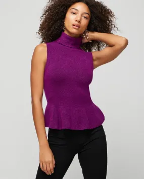 Sleeveless Soft Tank Peplum