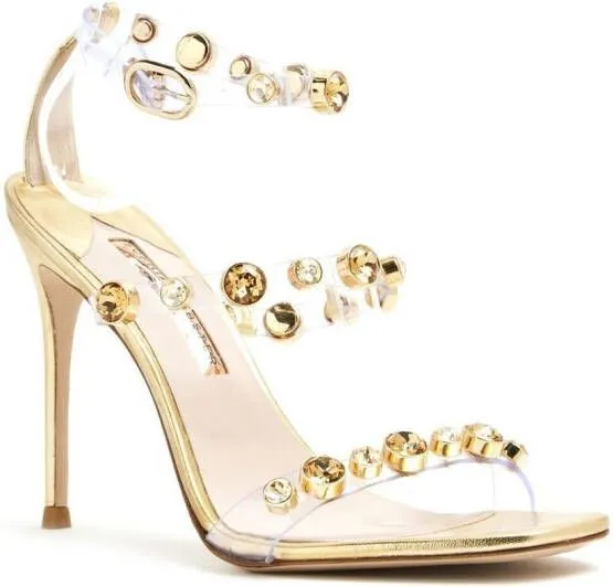 Sophia Webster Rosalind 100mm gem-embellished sandals Yellow