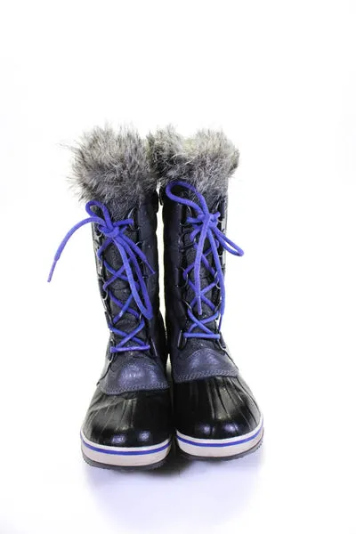 Sorel Women's Round Toe Lace Up Rubber Mid-Calf Snow Boot Gray Size 7