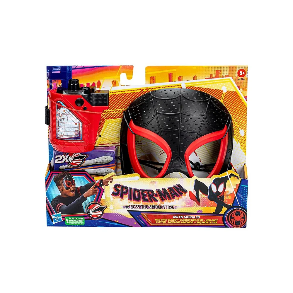 Spider-Man Spider-Man Across The Spider-Verse Miles Morales Web-Shot Slinger Mask and Blaster Set