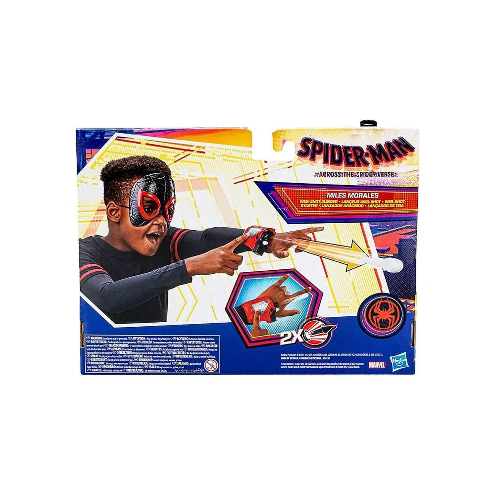 Spider-Man Spider-Man Across The Spider-Verse Miles Morales Web-Shot Slinger Mask and Blaster Set