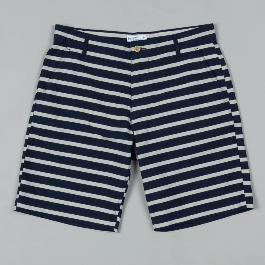 STRIPED SHORTS NAVY