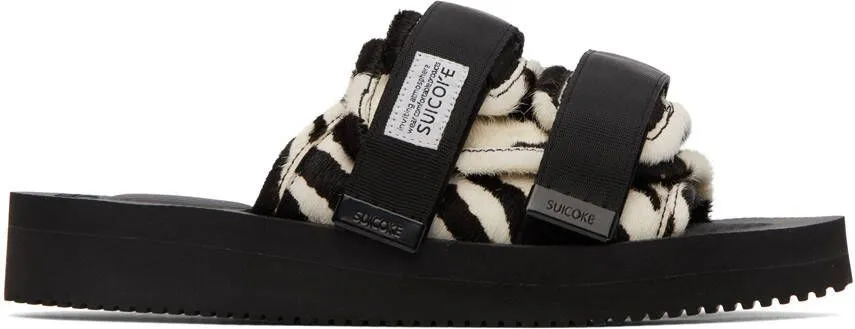 Suicoke Black & White MOTO-Vhl Sandals