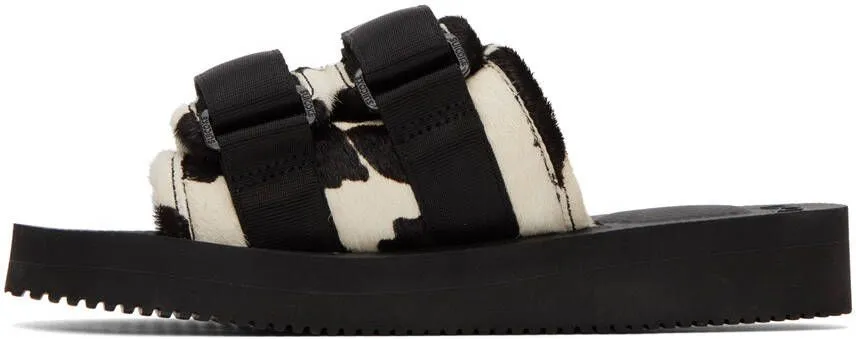 Suicoke Black & White MOTO-Vhl Sandals