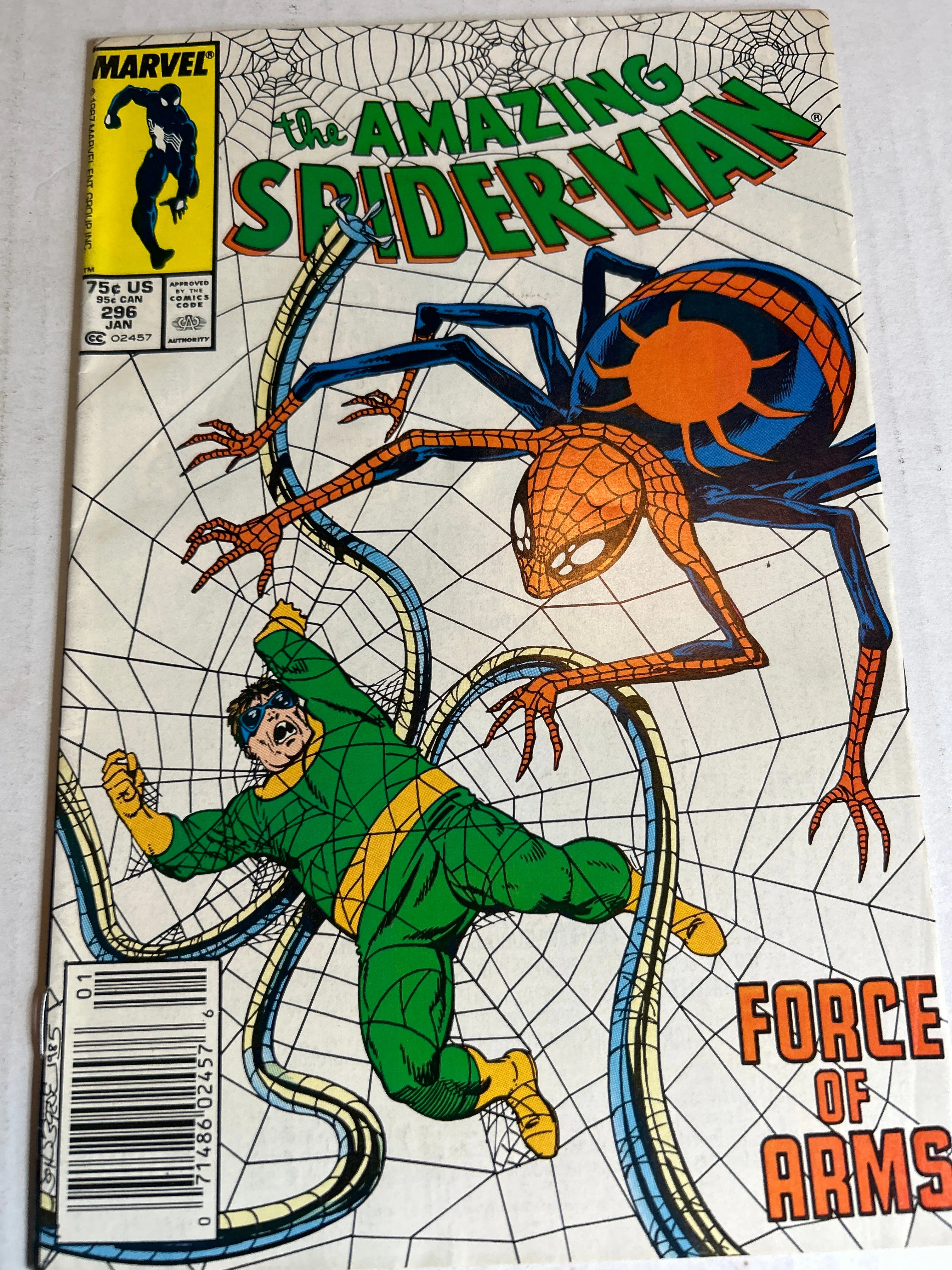 The Amazing Spider-Man by Marvel Comics Books Force of Arms #296 Comic Book