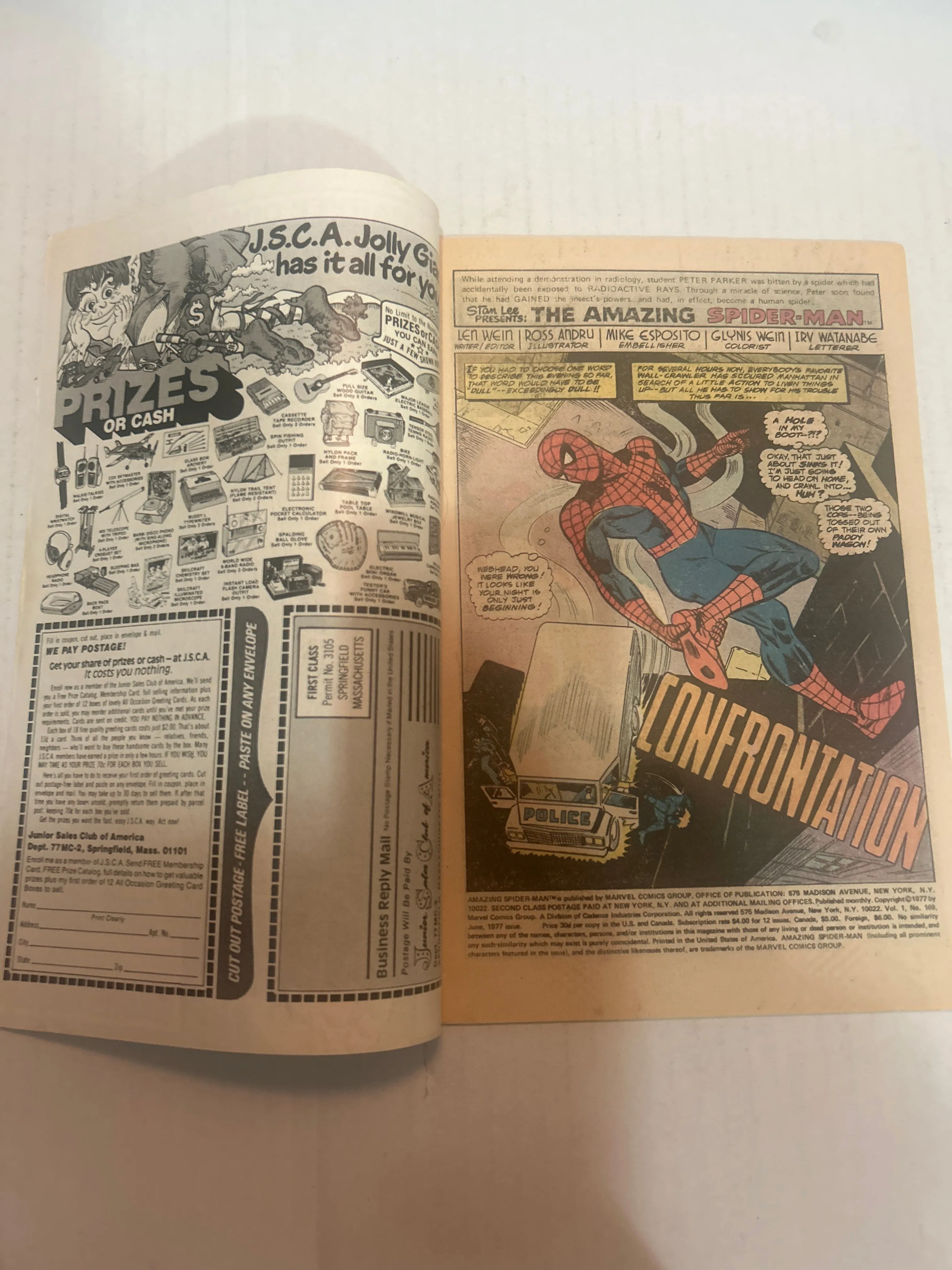 The Amazing Spider-Man by Marvel Comics Group Confrontation!' #169 Comic Book