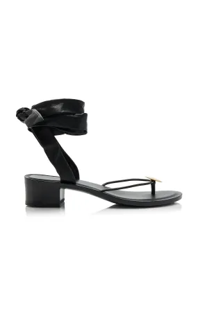 The Row Cord Tie-Up Leather Sandals