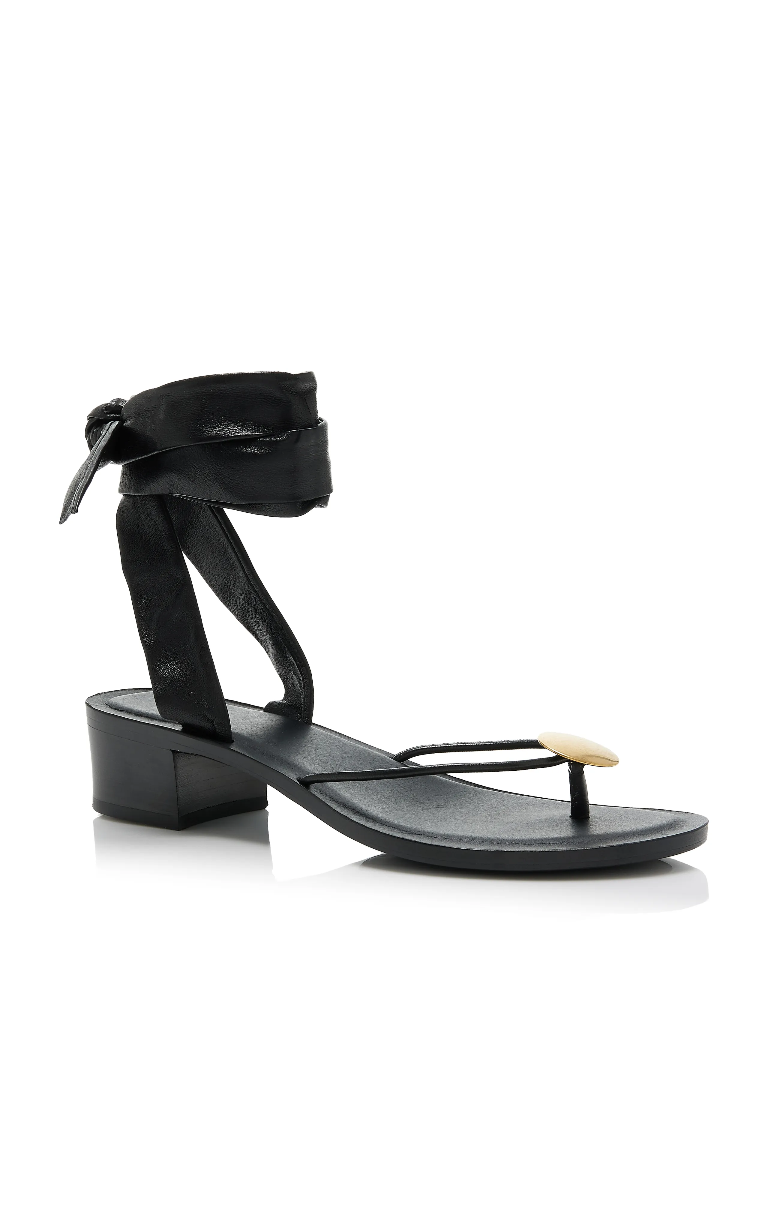 The Row Cord Tie-Up Leather Sandals