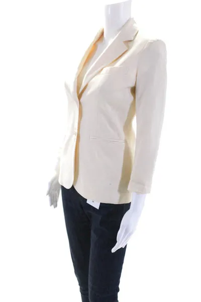 The Row Womens Button Down Suit Jacket White Size 0