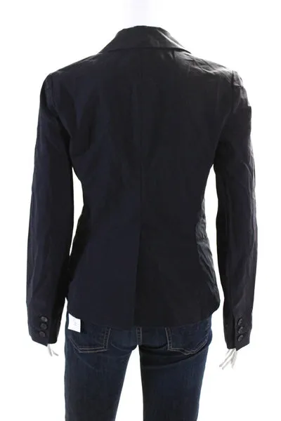 Theory Womens Button Down Branden Alternative Jacket Navy Blue Size 6