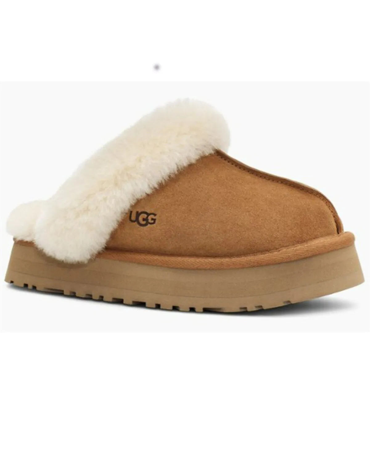 UGG Women's Disquette Sheep Fur-Lined Slippers - RoundToe