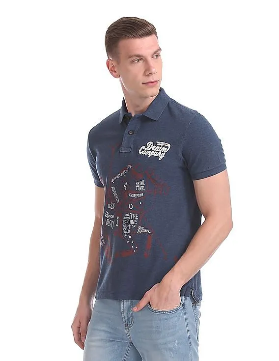 U.S. Polo Assn. Denim Co. Graphic Print Pique Polo Shirt